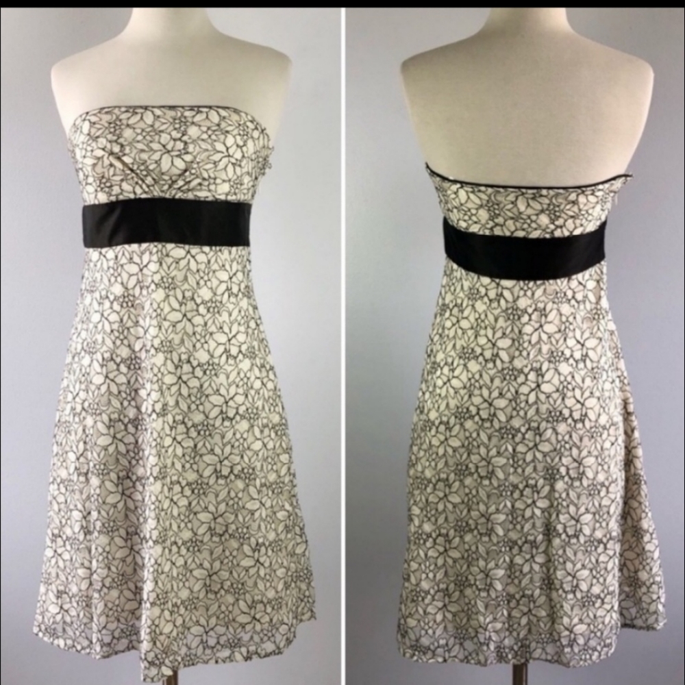 NWOT WHBM Strapless Lace Cocktail Dress